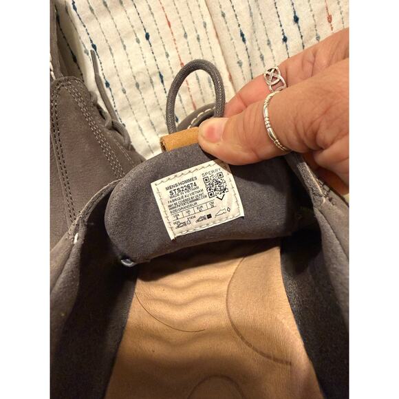 Sperry Men’s Coastal Plushwave Gray Leather Boat Shoe Size 8 - Picture 4 of 5